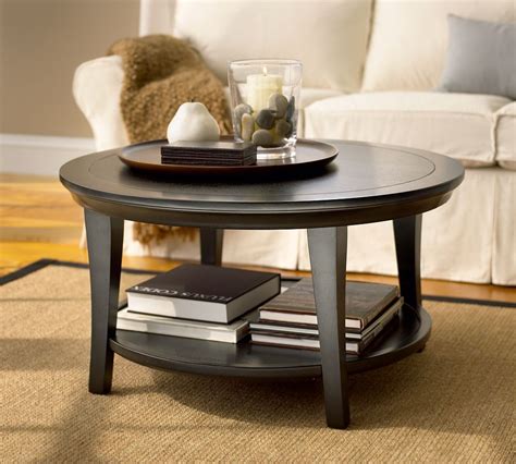 Too many square or rectangular items can also make a round surface feel a little off. Metropolitan round coffee table | Round coffee table decor ...