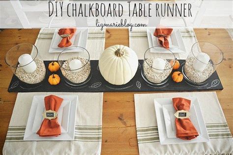 Check out our fall fabric runner selection for the very best in unique or custom, handmade pieces from our shops. DIY Chalkboard Table Runner | Thanksgiving table settings ...