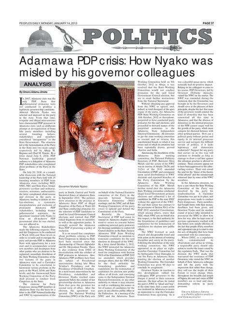 `Peoples Daily Newspaper, Monday 14, January, 2013 by Peoples Media Limited - Issuu