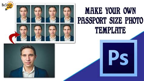 Make Your Own Passport Size Photo Template Youtube