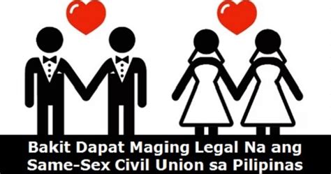 Pansinero Bakit Dapat Maging Legal Na Ang Same Sex Civil Union Sa Pilipinas