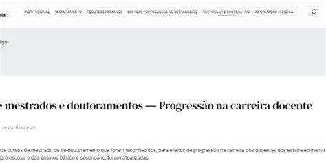 Listas De Mestrados E Doutoramentos ― Progressão Na Carreira Docente Ate