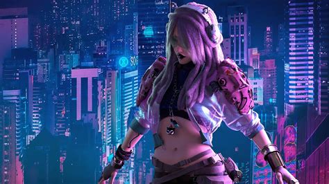 Cyberpunk City Girl Cyberpunk Girl Cyberpunk City Cyberpunk Girl Art