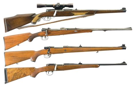 Four Bolt Action Rifles A Steyr Mannlicher Model Mca Rifle With Scope