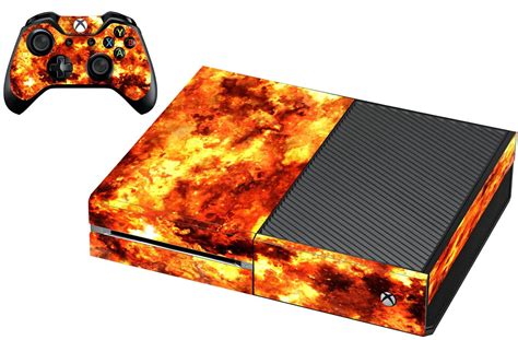 Vwaq Xbox One Fire Skin For Console And Controller Flame Skin For Xbox