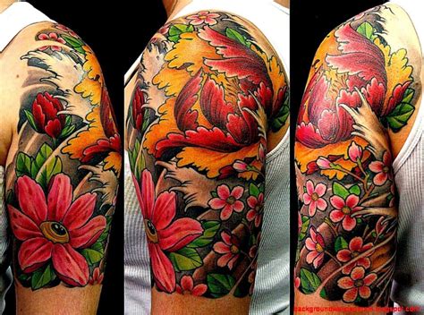 Flower Tattoo Sleeve Flower Tattoo Sleeve Men Floral Tattoo Sleeve