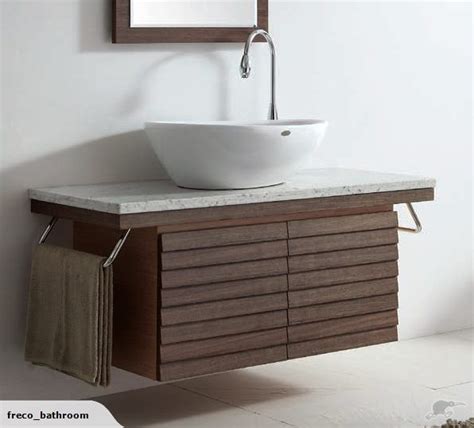 Apart from blending styles and proportions, there is also a matter of storage space. Wall Hung Bathroom Solid Wood Vanity & Basin | Wood vanity ...
