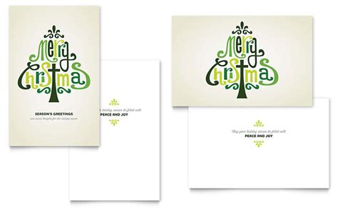Contemporary Christian Greeting Card Template Word And Publisher