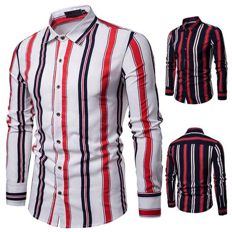 Wholesale Best Quality Style2 Mens Dress Shirts Stylish Double Strips