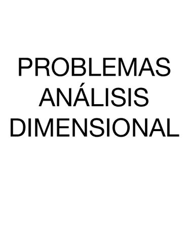 Problemas Analisis Dimensional Pdf