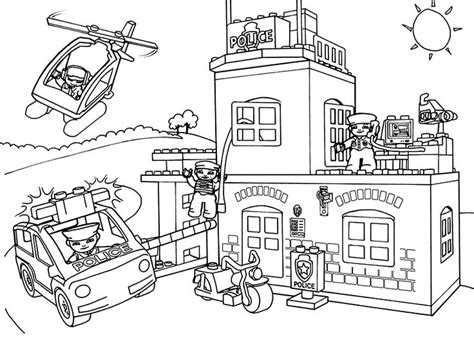 For boys and girls, kids and adults, teenagers and toddlers, preschoolers and older kids at school. Lego police coloring page for kids, printable free. Lego ...