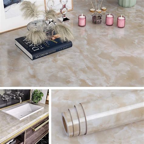 Livelynine Contact Paper Marble Vinyl Self Adhesive Wallpaper For