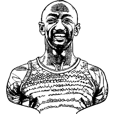 2d Outline Simple Vector Monochrome Coloring Page Depicting Jesse Owens