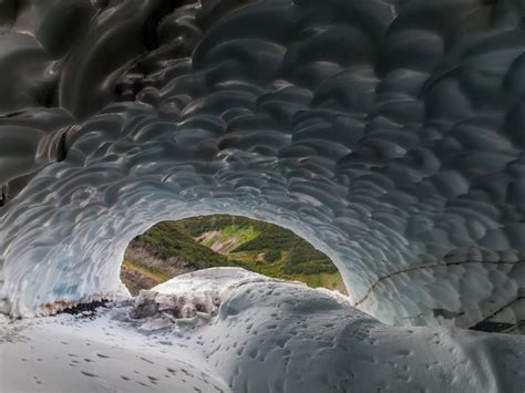 Kamchatka Ice Caves Russia Natural Cave Scenery Hot Springs