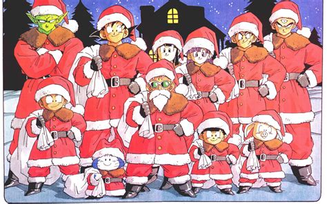 Download Dragon Ball Z Anime Christmas Wallpaper Wallpapers Com