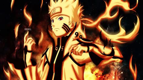 Red Eyes Naruto Uzumaki In Fiery Background Hd Naruto Wallpapers Hd