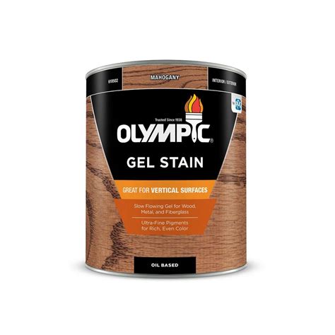 Olympic rescue it paint garagedoorsrepair. Olympic 1-qt. Mahogany Oil-Based Interior/Exterior Gel ...