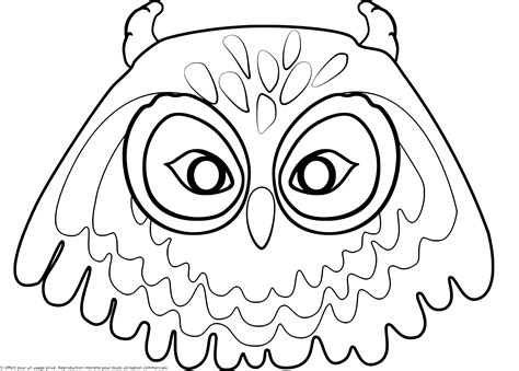 Voir plus d'idées sur le thème coloriage masque, coloriage, masque. Coloriage Masque hibou à imprimer sur COLORIAGES .info
