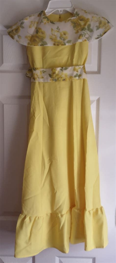 Vintage Yellow Girls Dress Gem