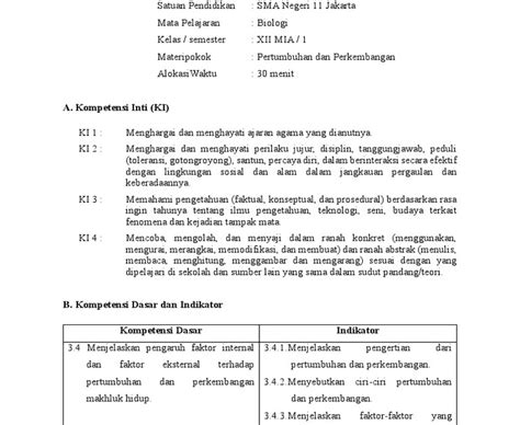 Kumpulan Latihan Soal Biologi Kelas 12 Bab Pertumbuhan Dan Perkembangan