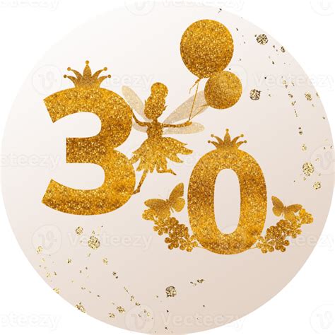 30 Número Calendario De Adviento 30 Cumpleaños Boda Plantilla