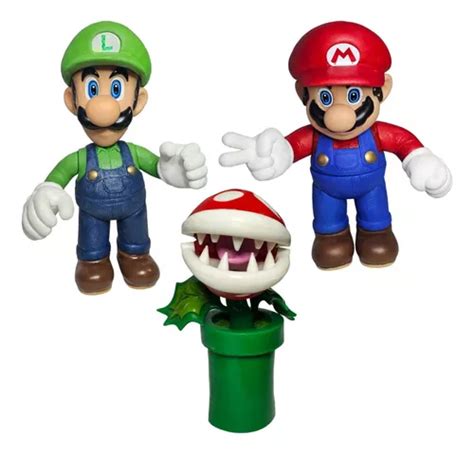 Set Super Mario Bross Luigi Y Planta Piraña Envío Gratis