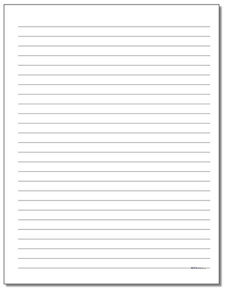 A template for dotted lined paper is also available for free download from this website. Handwriting Paper: Printable Lined Paper