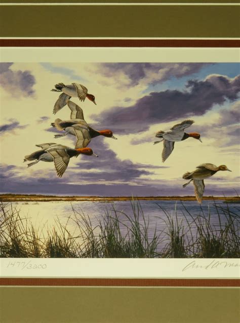Ducks Unlimited Print With Stamps Limited Edition Artist Signed