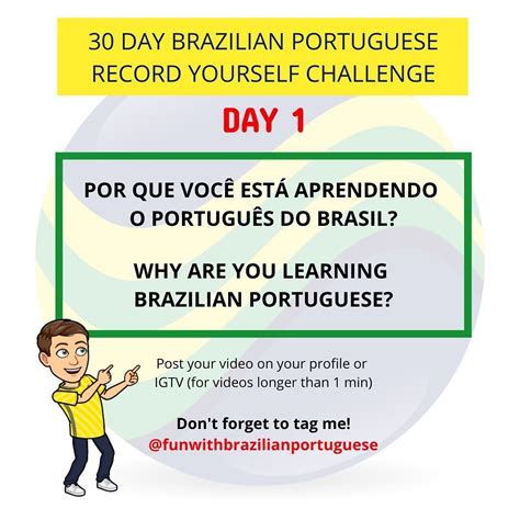 🇧🇷🎉today Is Day1 Of The Brazilian Portuguese Record Yourself Challenge