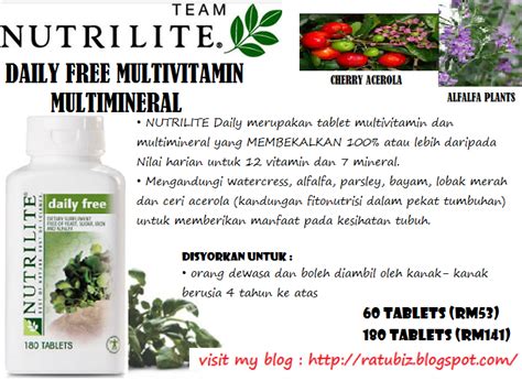75 mg of whole plant concentrates for phytonutrient benefits beyond vitamins and minerals are found in nutrilite™ daily. PRODUK KESIHATAN DAN KECANTIKAN ANDA: AMWAY PRODUCT ...