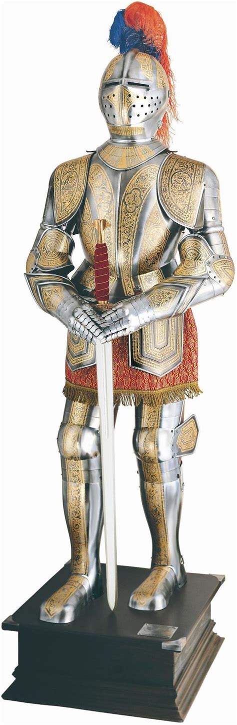 Deluxe Gold Etched Medieval Knight Suit Of Armor By Marto Of Toledo