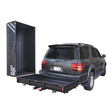 Blackbox Pro Slide Out Hitch Mounted Enclosed Cargo Carrier Box With