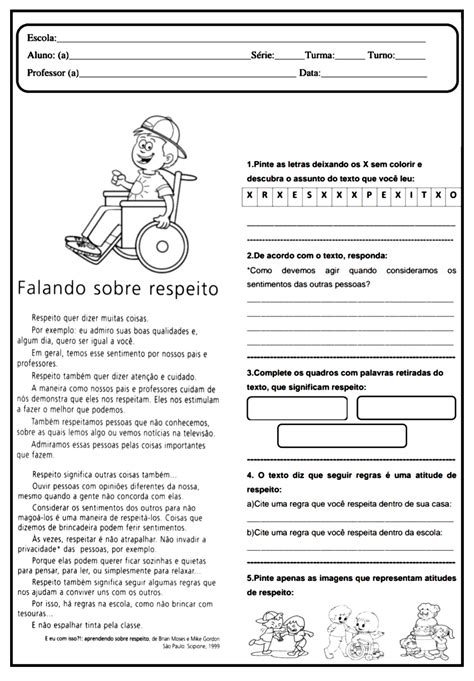 Texto De Ensino Religioso Com Interpretação 3 Ano