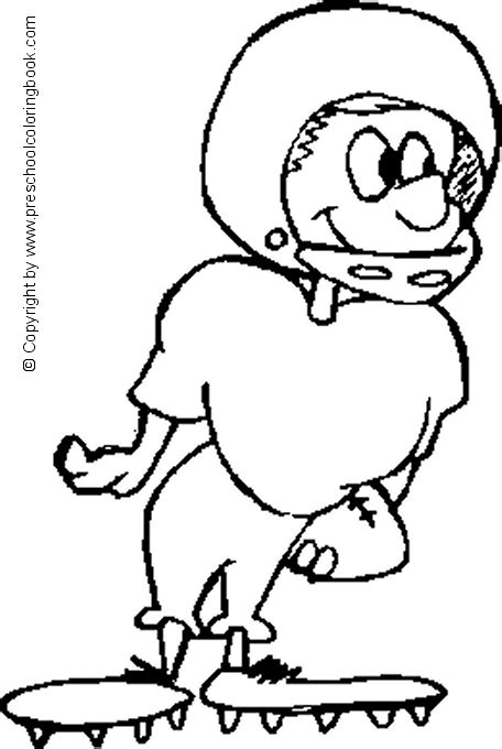 christmas gift: Football Player of Sports Coloring Pages