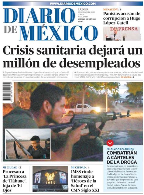 Periódico Diario De México México Periódicos De México Edición De