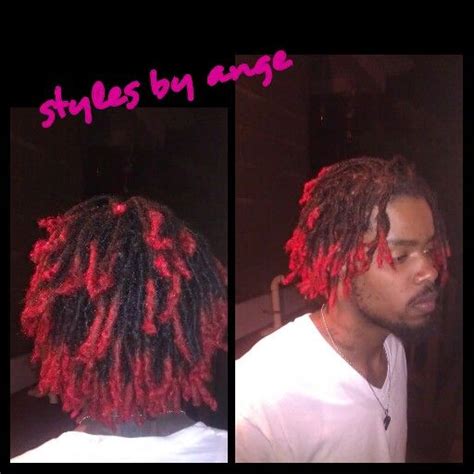 Freshly Colored Red Tips And Retwisted Dreads Red Dreadlocks Locs Red