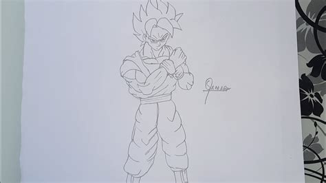 How To Draw Goku Ssj2 Sketch Youtube