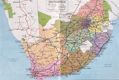 Road Map Of South Africa San Antonio Map