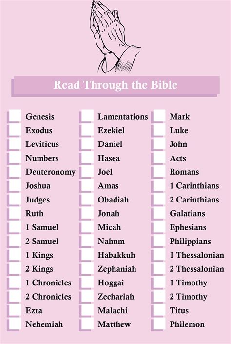 Bible Reading Checklist Printable Printable Word Searches