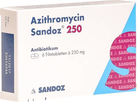 Azithromycin Sandoz Filmtabletten 250mg 6 Stück In Der Adler Apotheke