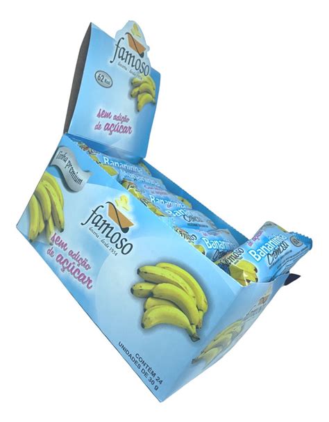 Famoso Bananinha cremosa sem adição de açúcar Premium 720g caixa 24