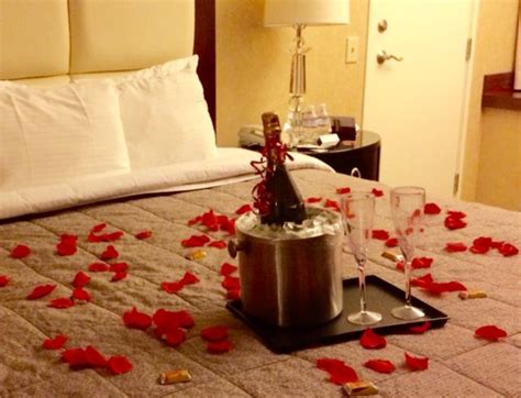 Bring Rose Pedals And Champagne For Your Hotel Room Set Up While Your