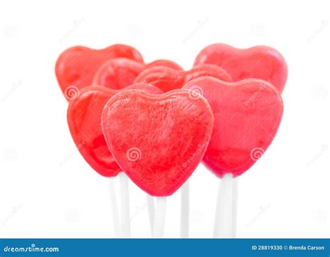 Red Heart Lollipops Stock Photo Image Of Valentine Valentines 28819330
