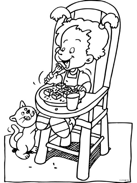 Kleurplaat Kawaii Eten • Kidkleurplaat.nl