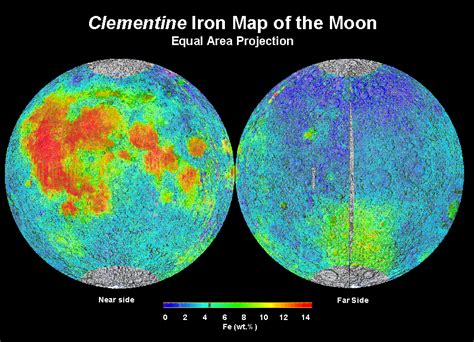 Moon Gravitational Map Vs Moon Iron Distribution Map