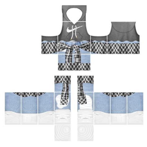 Последние твиты от we steal roblox templates (@robloxtemplate). Nike Hoodie w/ Ripped Jeans & Plaid Waist w AF1's - Roblox
