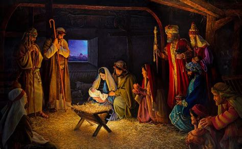 The Nativity 26x36 Framed Art Nativity Painting Greg Olsen Art