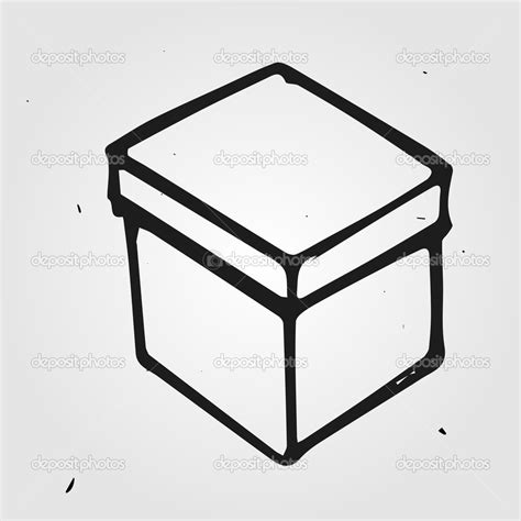 Hand drawn box, a big vector box — Stock Vector © dimgroshev #36838793