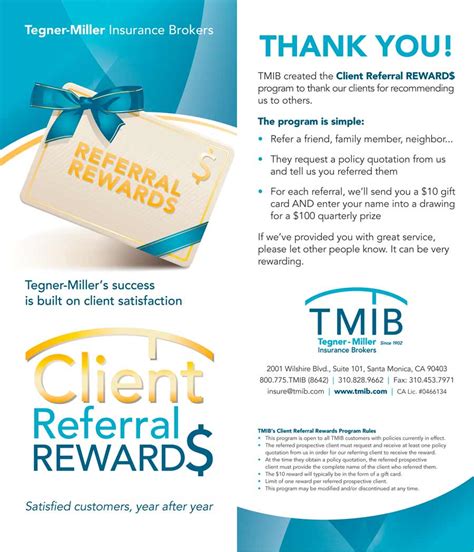 Maybe you would like to learn more about one of these? Tegner-Miller Insurance Brokers Referral Rewards | Santa ...