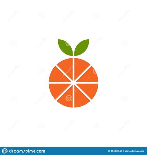 Orange Fruit Icon Logo Design Template Stock Vector Illustration Of
